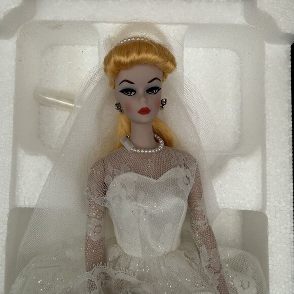 Barbie Porcelain Collection Wedding Party 1959 Limited Edition 1989 Shipper‎ Box - Picture 3 of 10